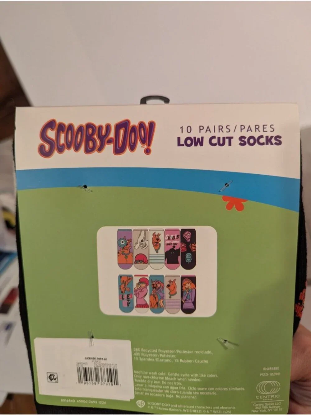 Scooby Doo! Low Cut Socks Shoe Size 4-10 (10 Pair) WB